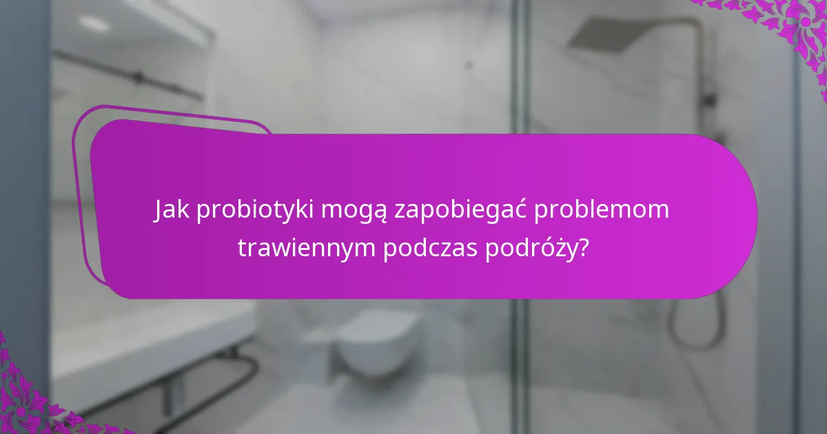Jak probiotyki mogą zapobiegać problemom trawiennym podczas podróży?
