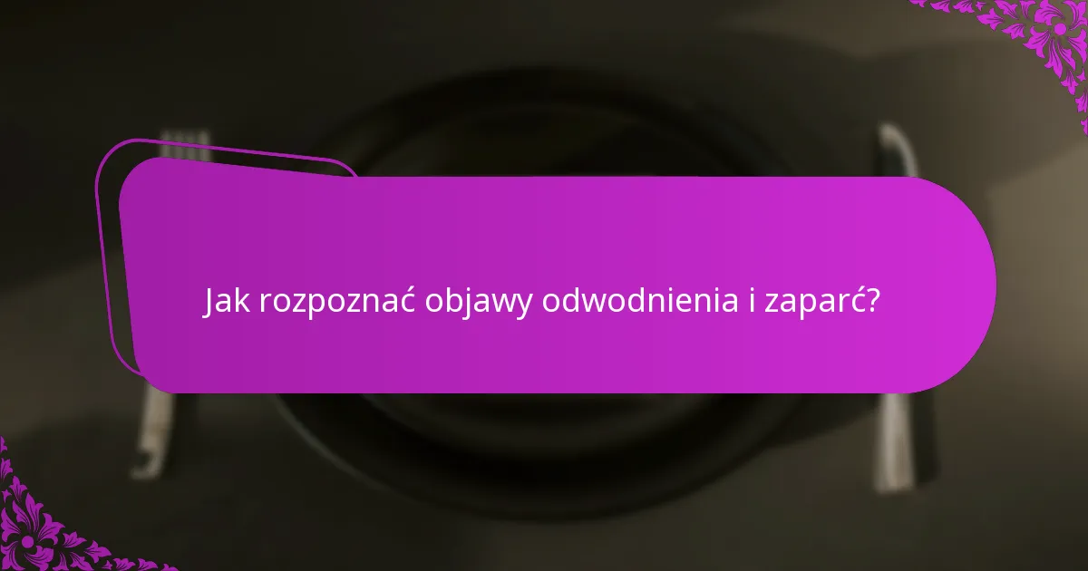 Jak rozpoznać objawy odwodnienia i zaparć?