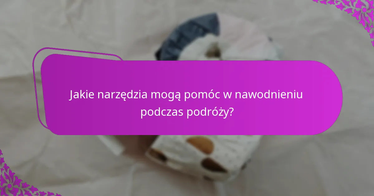 Jakie narzędzia mogą pomóc w nawodnieniu podczas podróży?