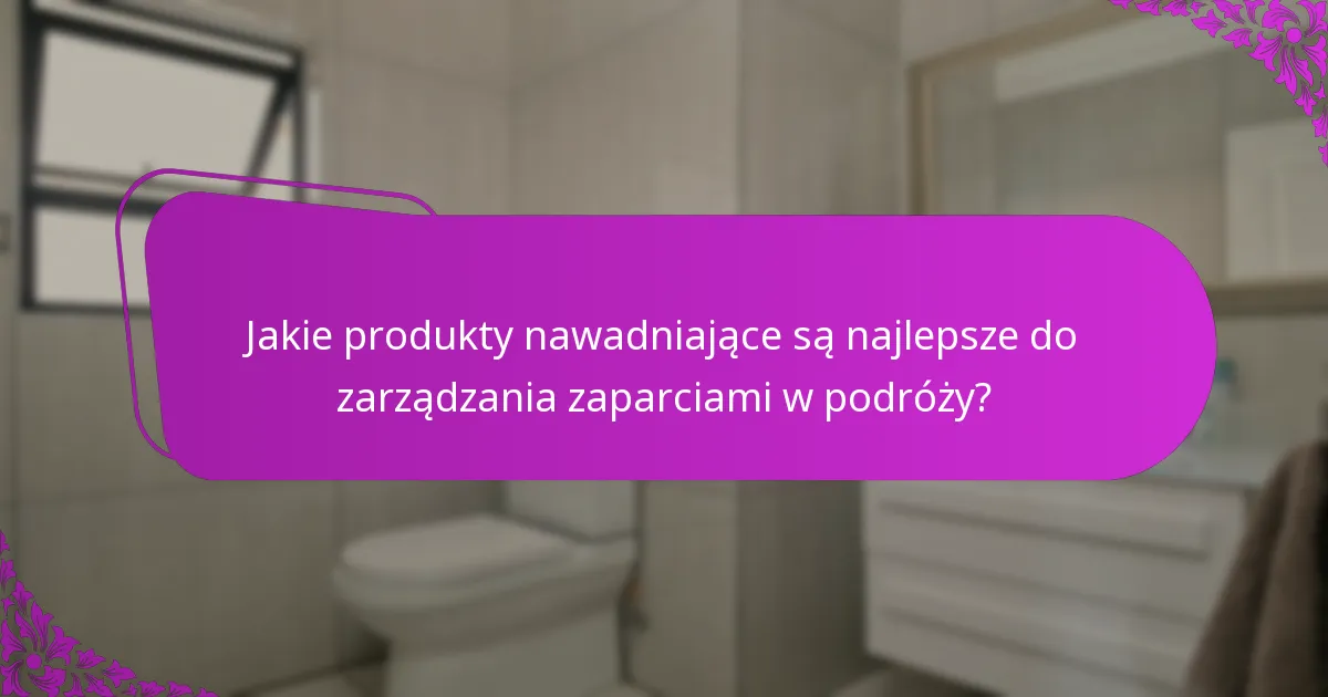 Jakie produkty nawadniające są najlepsze do zarządzania zaparciami w podróży?