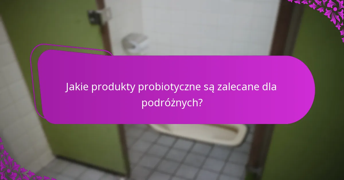 Jakie produkty probiotyczne są zalecane dla podróżnych?